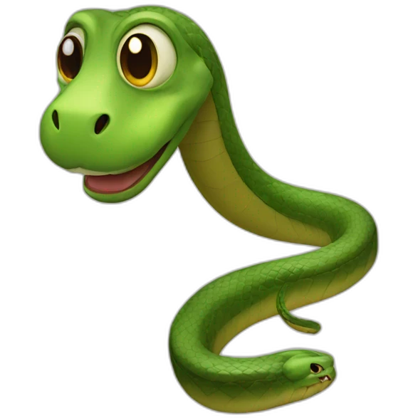 Snake with moustache emoji