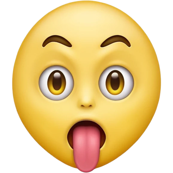 an emoji sticking its tounge out freaky  emoji