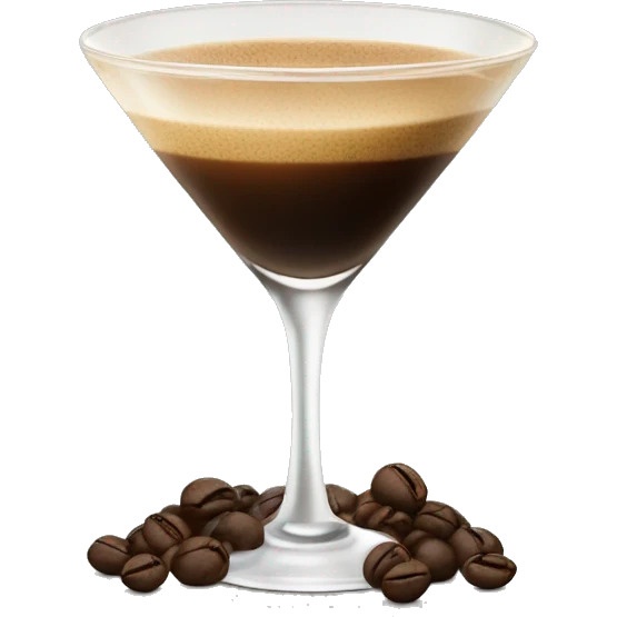 espresso martini with coffee beans emoji