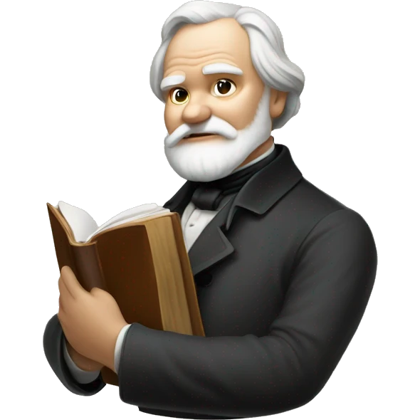 Victor Hugo holds a book in his hand emoji