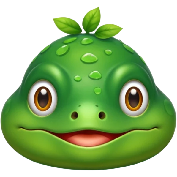 Um sapo dando risada emoji