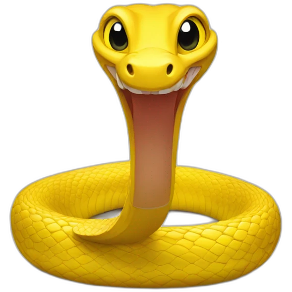 Yellow cobra emoji