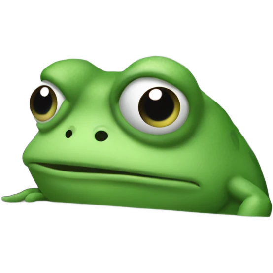 Sad frog chilling in a car emoji