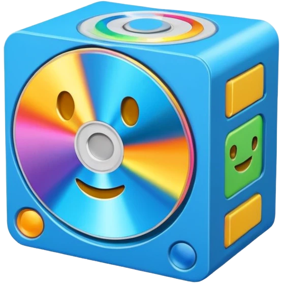 jeux ordinateur physique, CD, boite de jeux emoji