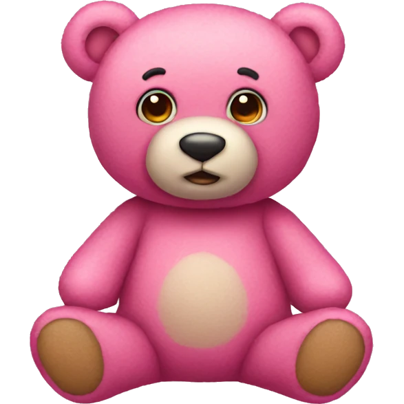 Pink teddy bear emoji