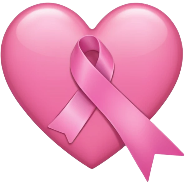 A pink heart design by pink ribon emoji
