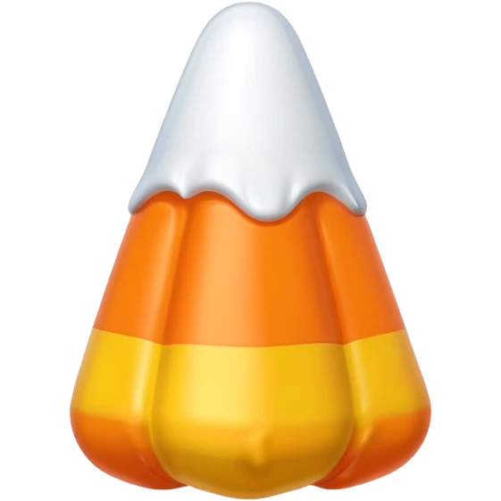   jeff koons style inflatable orange candy corn  emoji