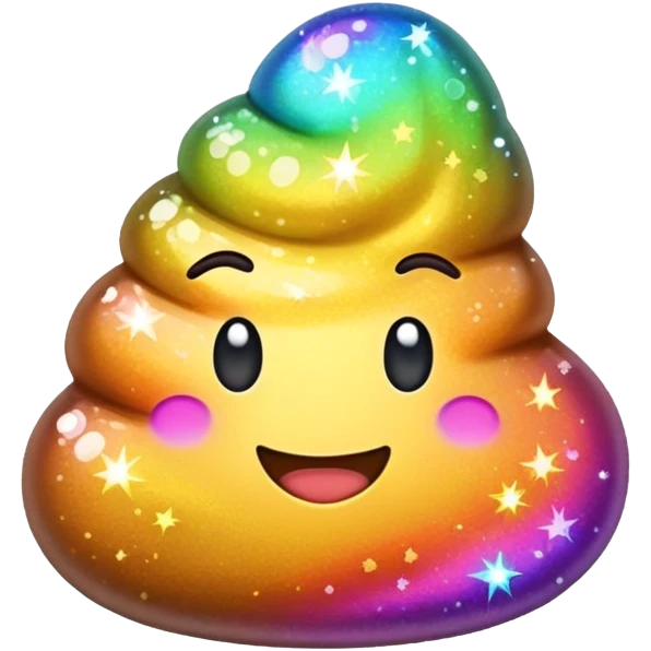 Sparkly poop  emoji