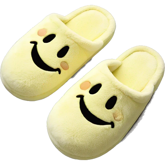 Smiley face slippers emoji