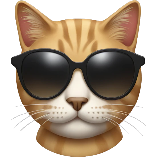 Cat with sunglasses emoji