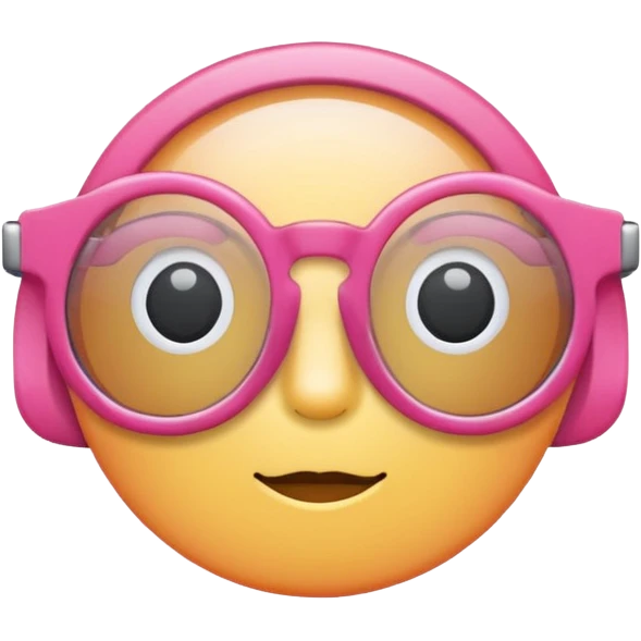  a pink glasses emoji