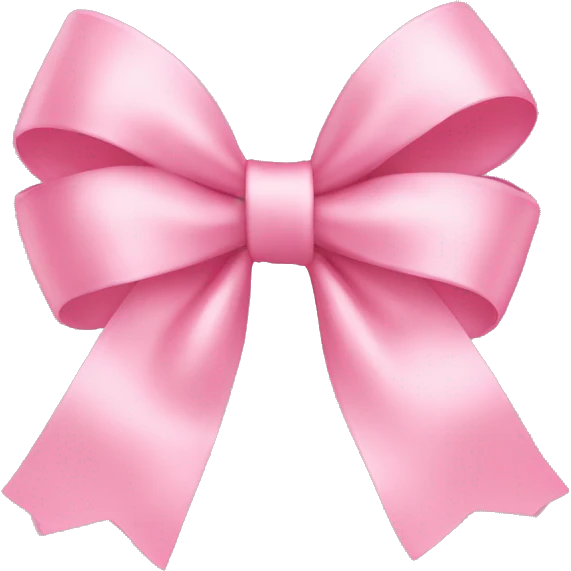 Baby pink bow emoji