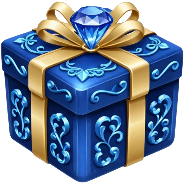 Sapphire gift box emoji