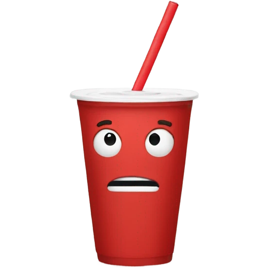 red cup with a straw emoji