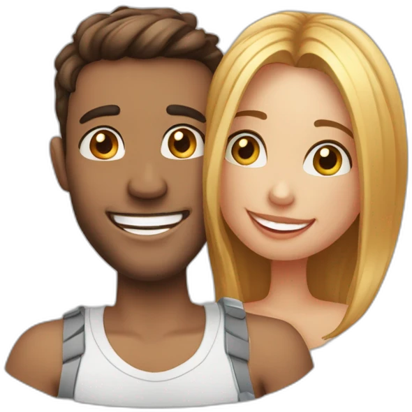 Sourire amoureux emoji