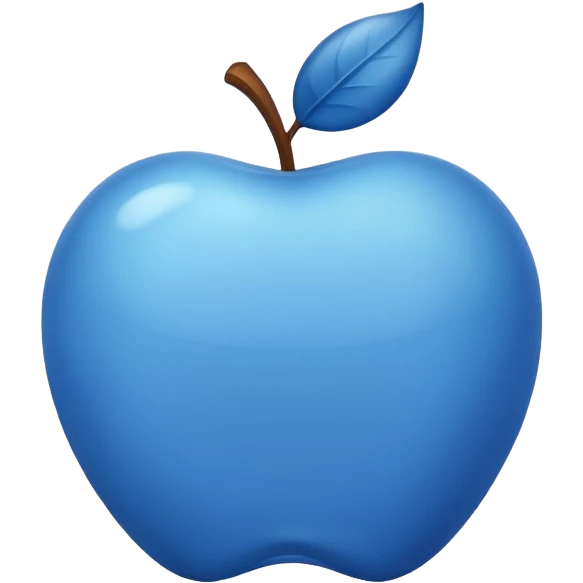 blue apple emoji