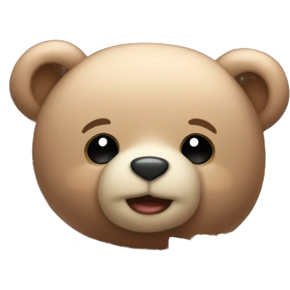 Teddy bear holding pink flowers emoji