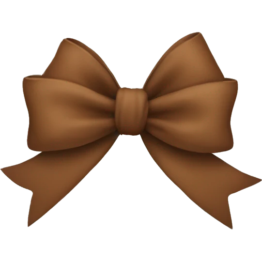 brown bow emoji