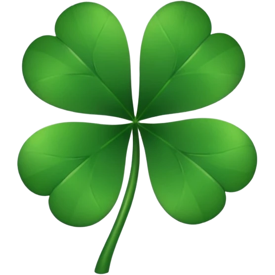 5 leaf clover in black emoji