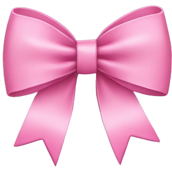 Pink bow emoji