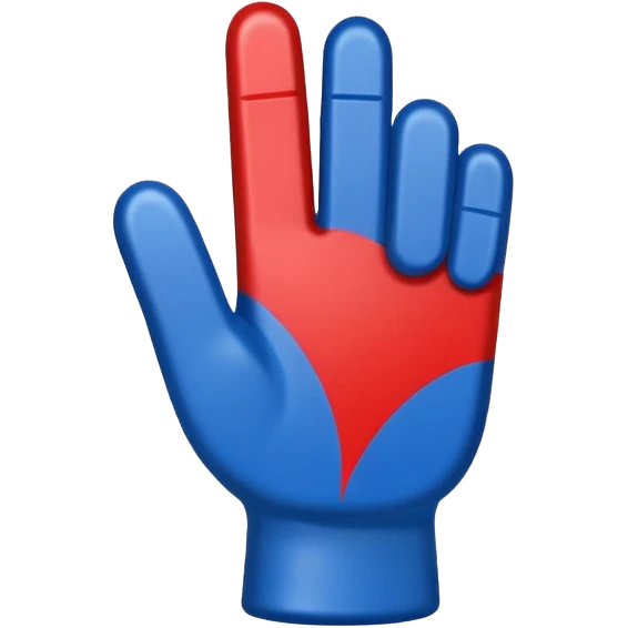 foam finger american football blue (#00A3E0) and red (#F9423A) emoji