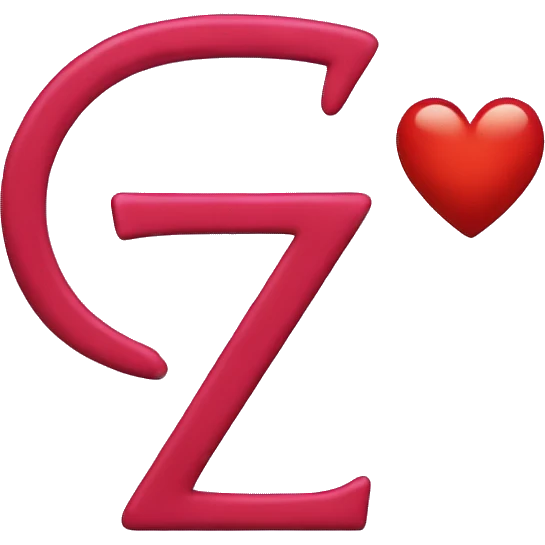The letter Z with a heart on it emoji