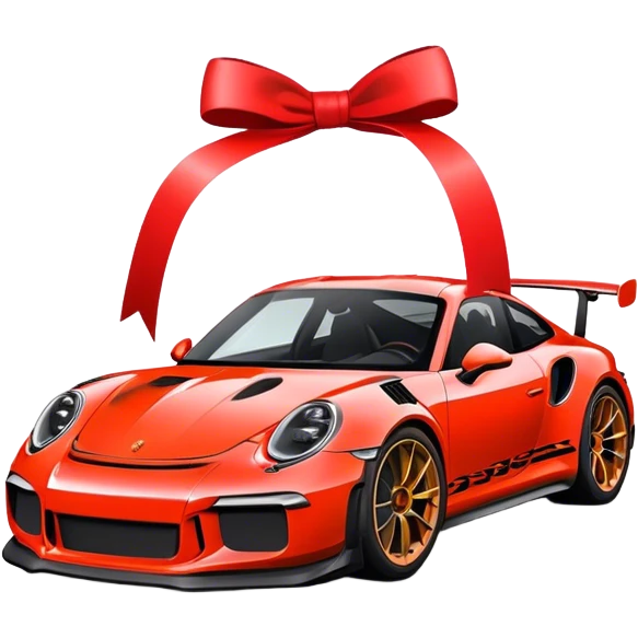 Porsche 911 GT3 Rs with bow  emoji