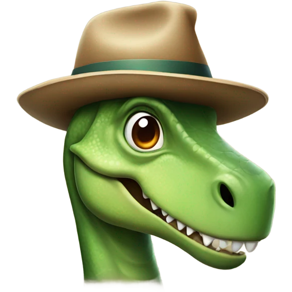 Dinosaur with hat emoji