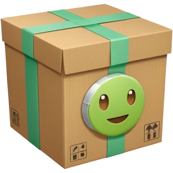 make delivery box in light green color  emoji