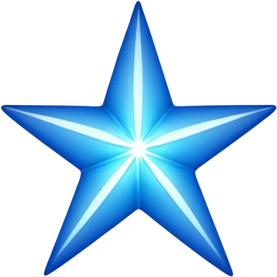 Estrella de color azul emoji