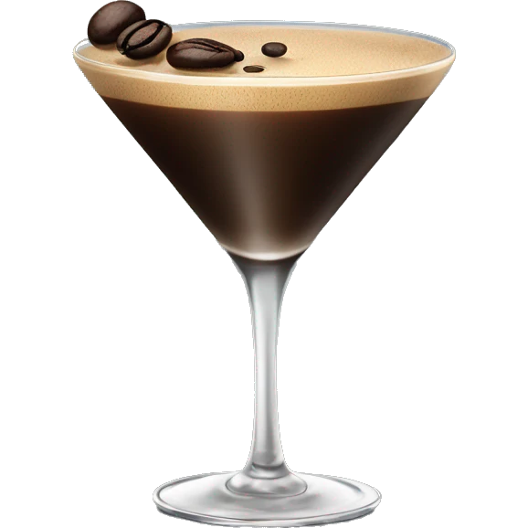 Classic espresso martini with espresso bean garnish  emoji