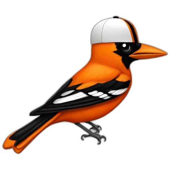 Baltimore Orioles bird hat emoji