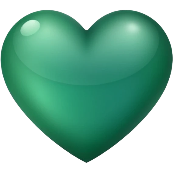 light dark green heart emoji with sharp edges  emoji