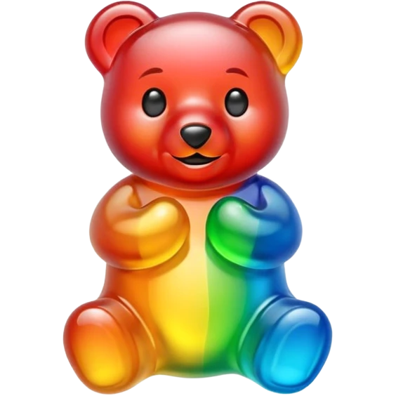 Gummy bear (multicolor) emoji