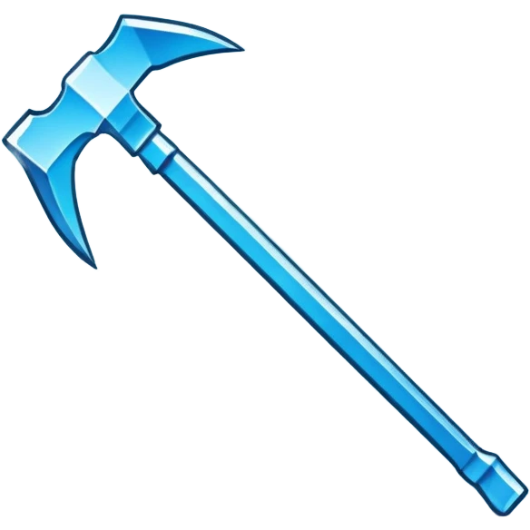 Minecraft diamond pickaxe emoji style emoji