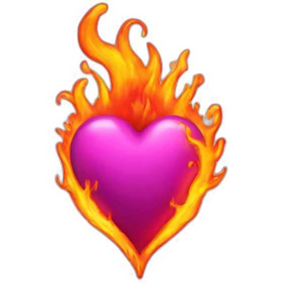 Real heart on fire emoji