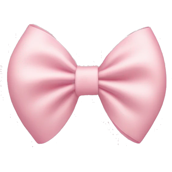 light pink bow on light pink bow emoji