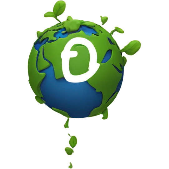 At symbol in the earth emoji