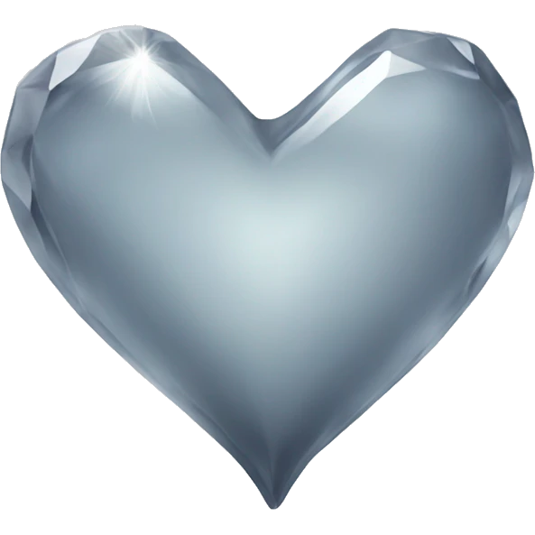 Light gray crystal heart emoji