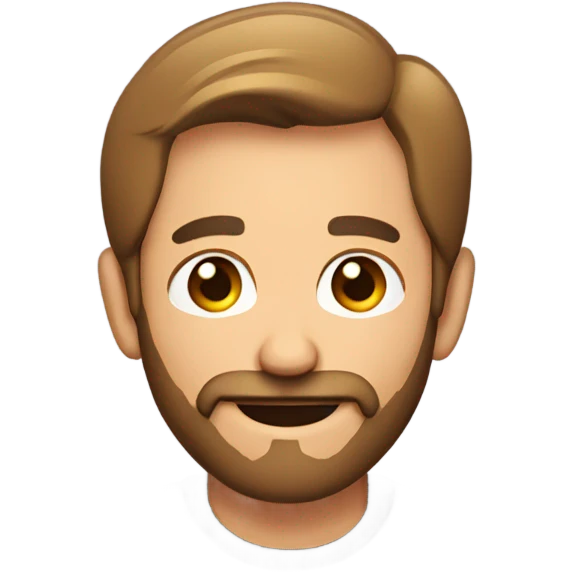 smiling man indoors with beard emoji
