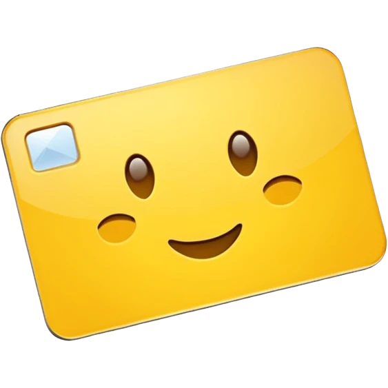 yellow flat card iOs emoji