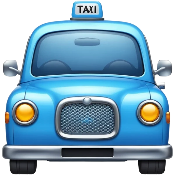 blue taxi emoji