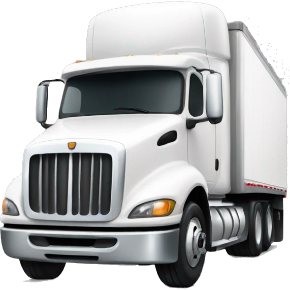 White semi truck  emoji