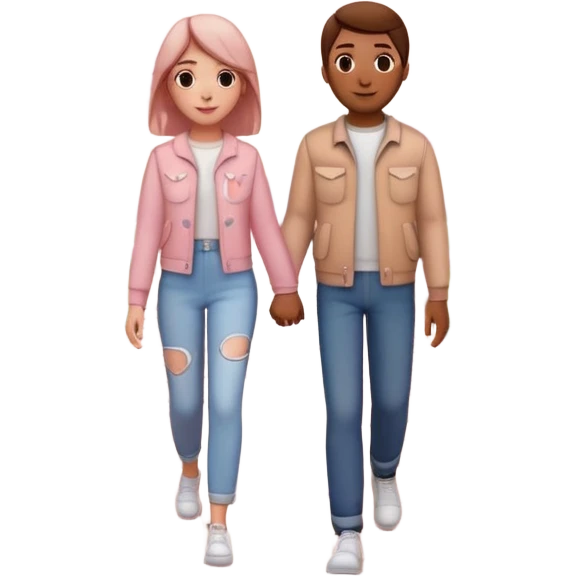 3D emoji-style of two roads merging into one 💞, with cherry blossoms 🌸, floating hearts 💕, soft sunset sky 🌅, and a couple walking hand-in-hand 👩‍❤️‍👨. Romantic and aesthetic vibe emoji