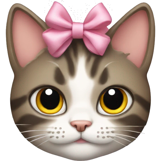 Cat with a bow  emoji