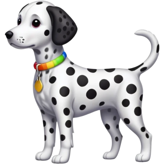 Rainbow colored Dalmatia  emoji