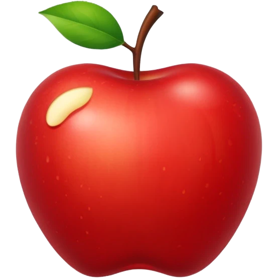shiny bitten apple, no text emoji