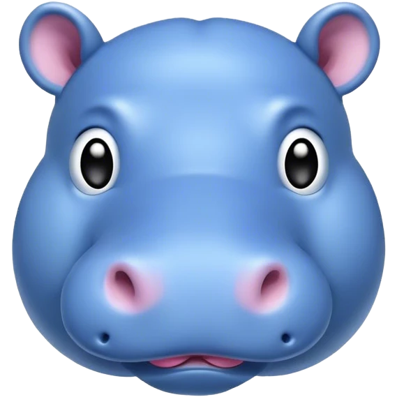 Blue hippo emoji