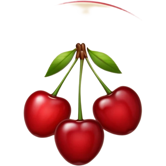 beige plate with cherries in it emoji