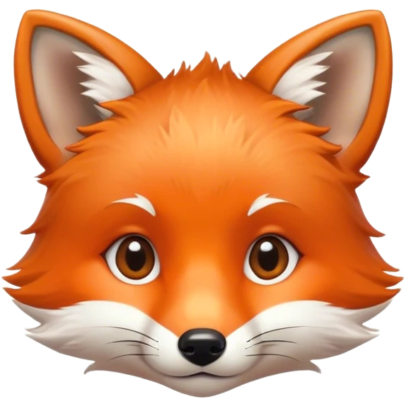 Cute baby fox head emoji